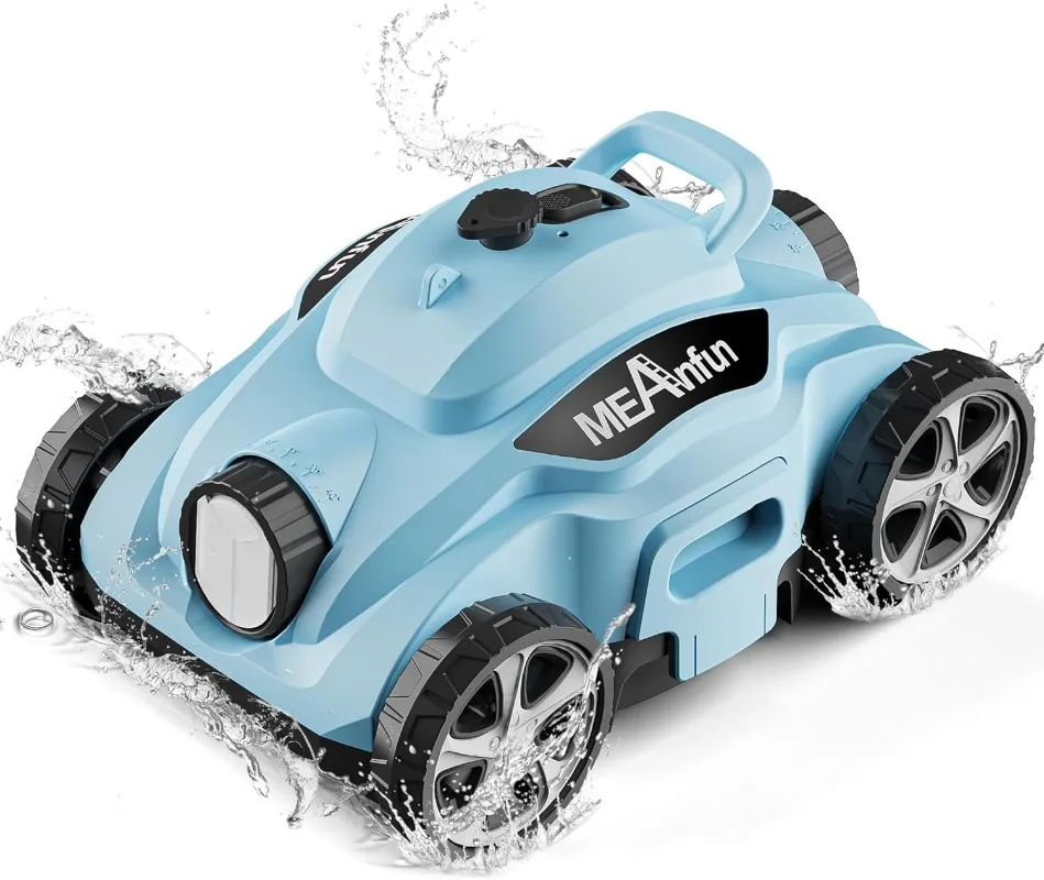 

2024 New Cordless Robotic Pool Vacuum Cleaner, Last 110 Mins & Clean 1076 Sq. Ft Pool Robot - 5800mah Automatic Parking