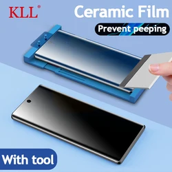 3D Curved Anti Spy Ceramic Soft Film For Vivo X100 Ultra X90 X80 X70 X60 Pro Plus Privacy Screen Protector For Vivo X100S Pro