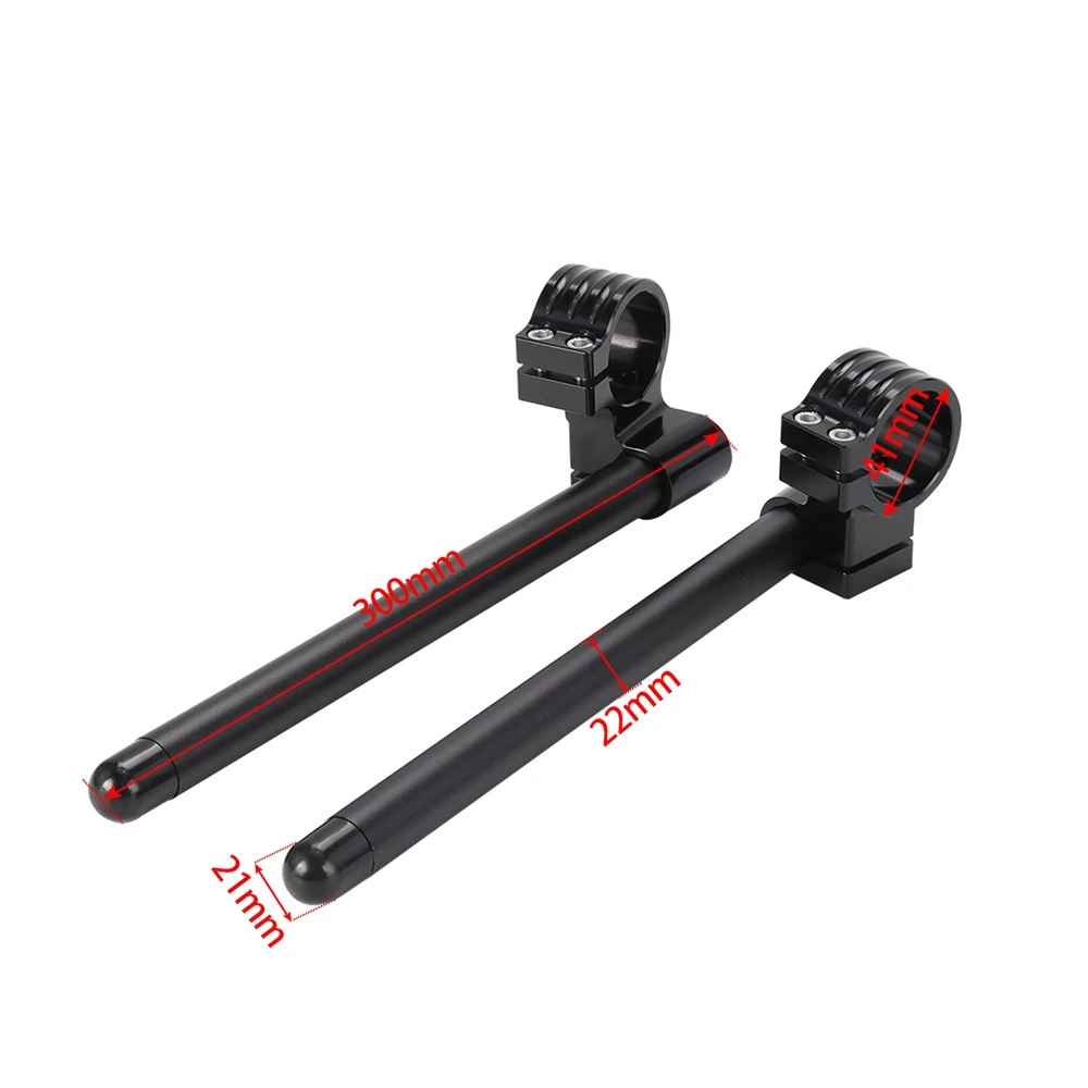 Universal Stainless Steel Matte Black Racing CNC 41MM Clip On Ons Fork Riser Regular Handlebars