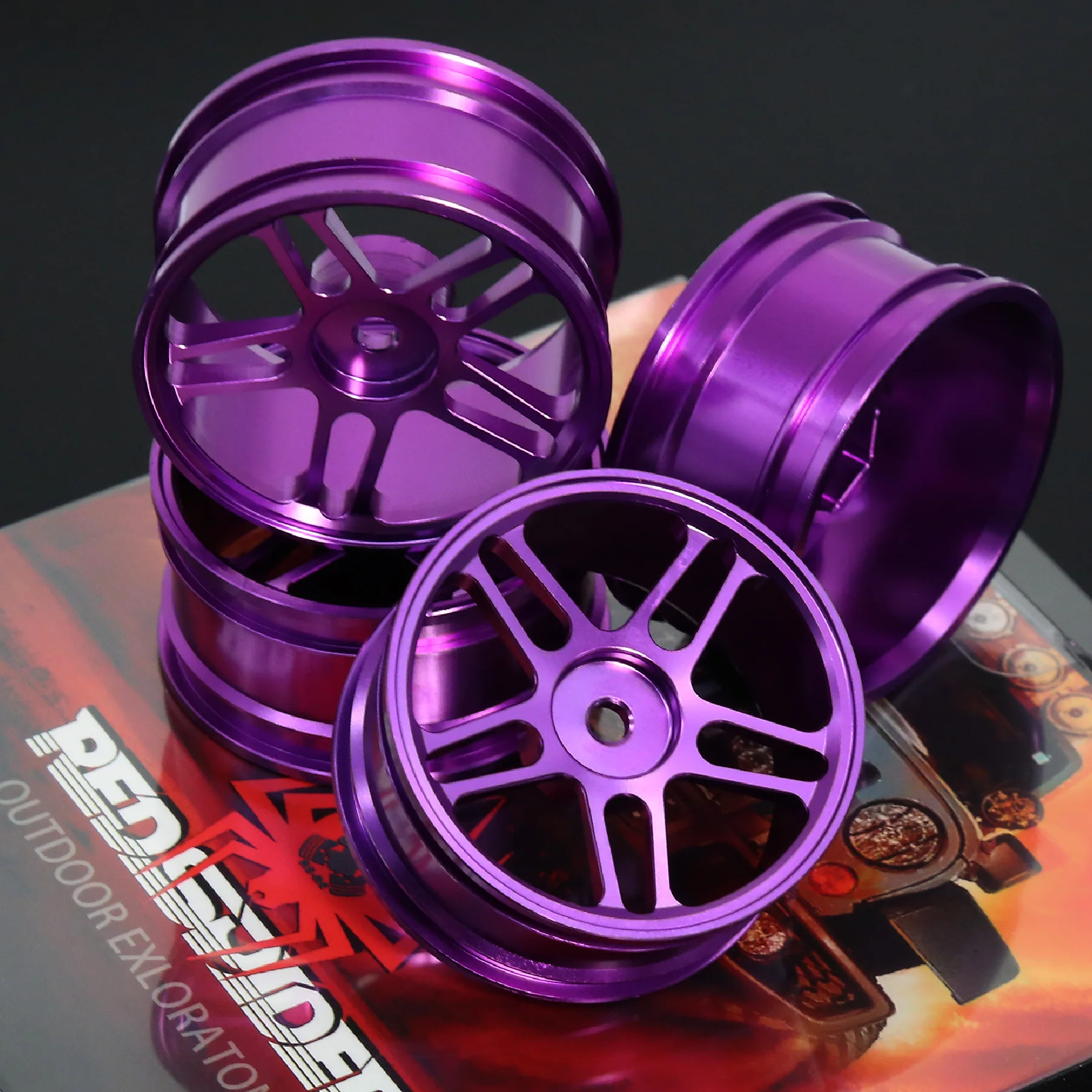 4Pcs 1/10  Aluminum RC Drift Car Wheels  for Tamiya TT01 TT02 XV01 TA06 A959 PTG2 HPI KYOSHO HSP PTG2  ﻿ ﻿