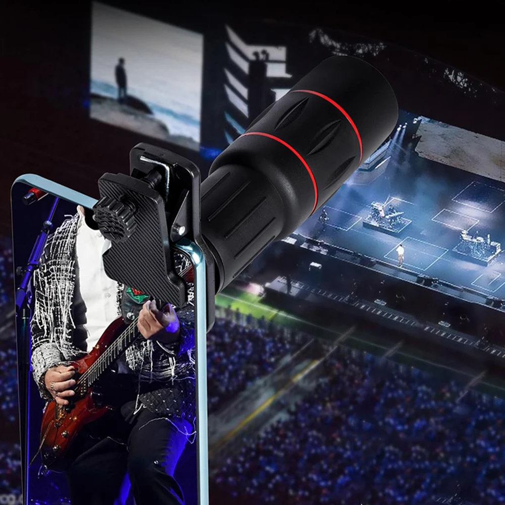 18/36/64X Mobile Phone Camera Lens Set Clip-On Zoom Phone Camera Telephoto Lens Optical Telescope Lens for Camping Hunting Sport