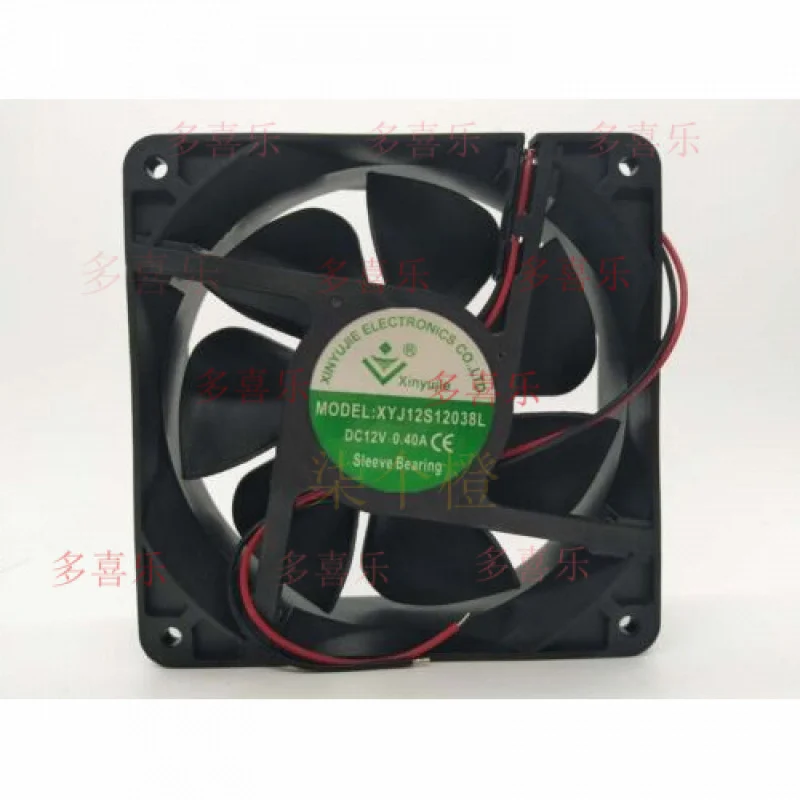 

ZMZM 1 PCS for Xinyujie Fan XYJ12S12038H DC12V 0.40A 12038 12CM 2 Wire cooling fan