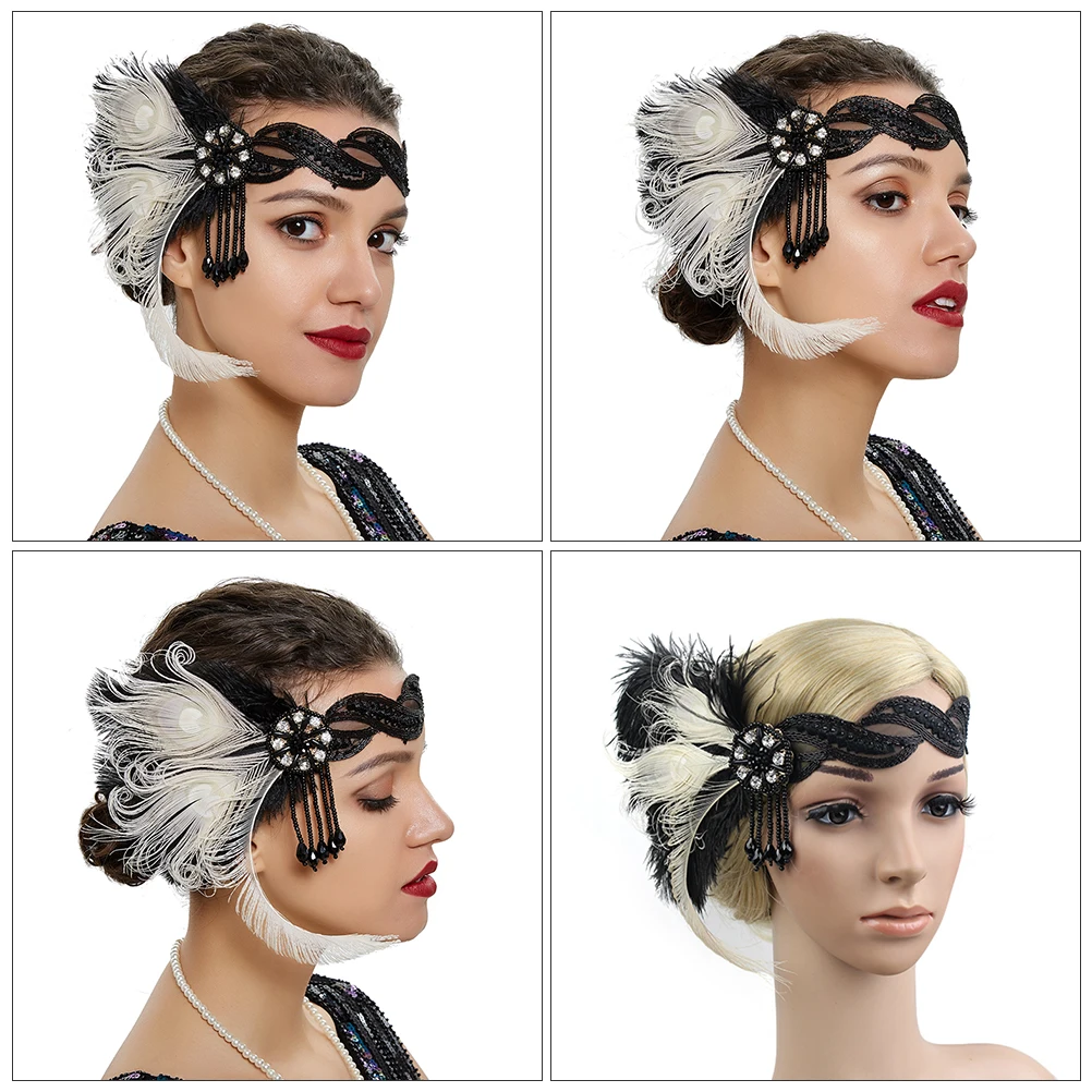 

Tassel Headb Elegant Hair Accessories Flapper Decorative Headpiece Bridal Party Hairstyle Tools High End