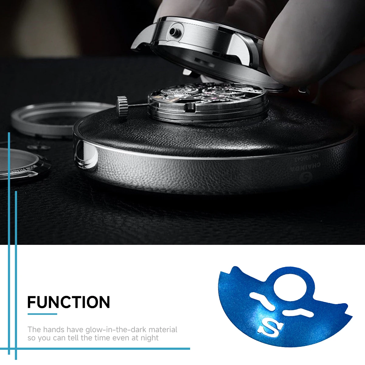 NH35 Movement Oscillating Rotors Automatic Hammer Rotor Metal Patch Sticker Fit for NH35 Watch Movement Watch Repair Accessories