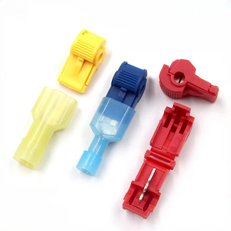 20pcs red T-shaped terminal blocks, wire and cable connection clamps, quick and non-stripping plugs, cable connectors Home