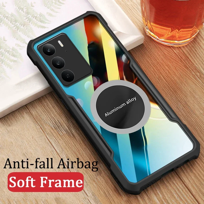 

Case For Realme C71 C75 C73 Car Mounted Magnetic Suction Heat Dissipation Airbag Cover For Realme C71 C73 C75 Clear Backplane