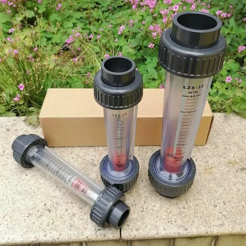 LZS UPVC Rotameter 15-25mm Liquid Flow Meter Water Plastic Tube Type