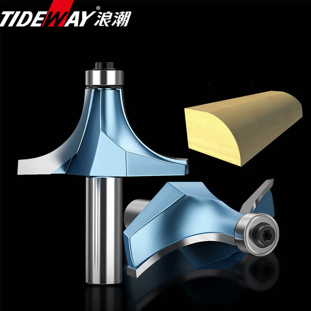 TIDEWAY Industrial Grade Cove Bit Carbide Round Slotting Milling Cutter Tools For Wood Trimming Cutter Woodworking Router Bits