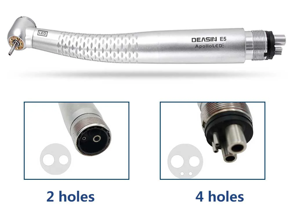 Dental High Speed 5 LED 2holes /4 Hole Handpiece Air Turbine Cartridge Rotor Water Sprays Dentistry Tools