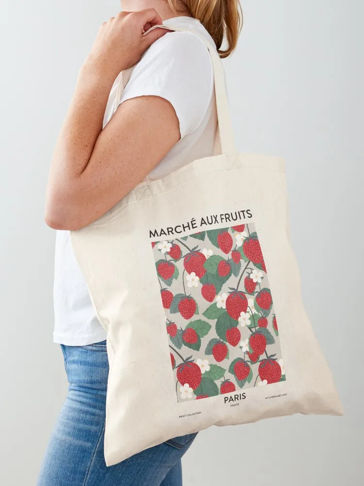 

Fruit market Strawberries Paris Tote Bag custom fabric bag Women's bags Shopping bags Canvas bag