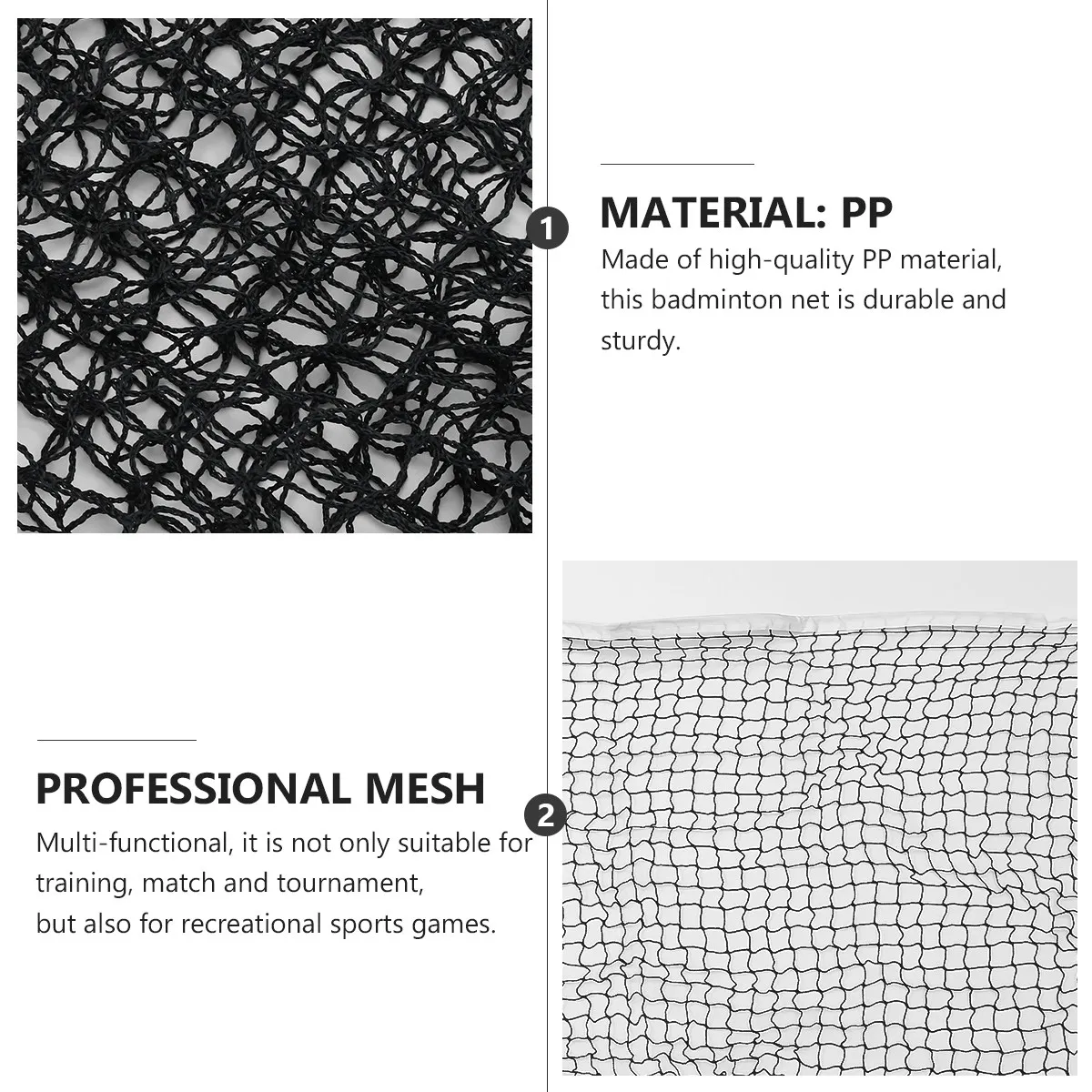 

1Pcs Sports Badminton Net Professional Mesh Lightweight Foldable Indoor Outdoor Training Competition Replacement Net