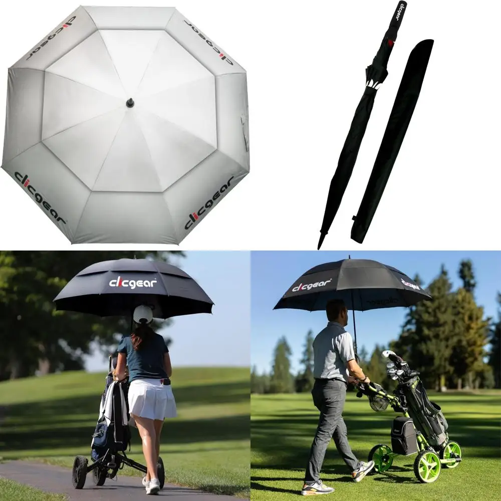 

Wind Resistant 68 Double-Canopy Umbrella for Sun and Rain Protection