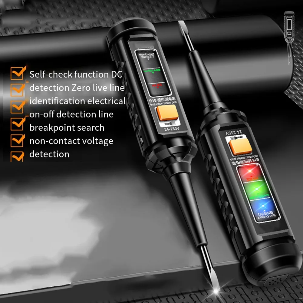 Self-test Function Circuit Detection Pen Electric Pen With Flashlight Built-in Sensor DC Detection Flashlight Lighting