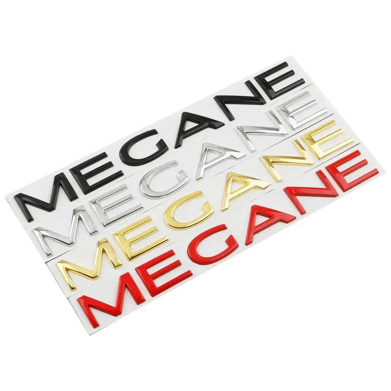 3D Car Metal Trunk Letters Words Logo Emblem Badge Decals Sticker For Renault Megane 1 2 3 4 5 RS GT Styling Parts Accessories