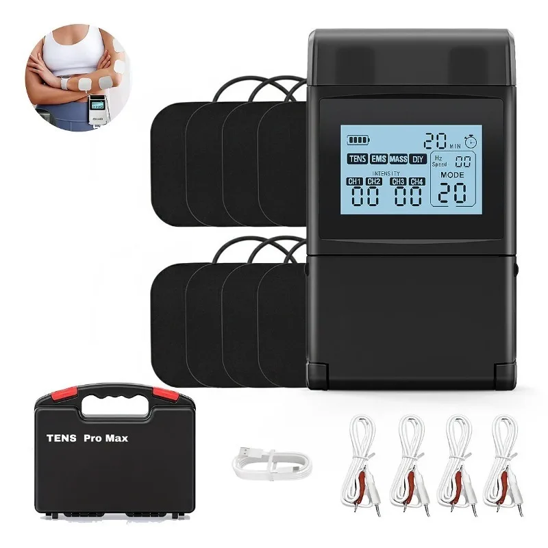4 in 1 Combo Health Digital IFC RUSS EMS Tens Unit for Back Pain Relief Muscle Soreness