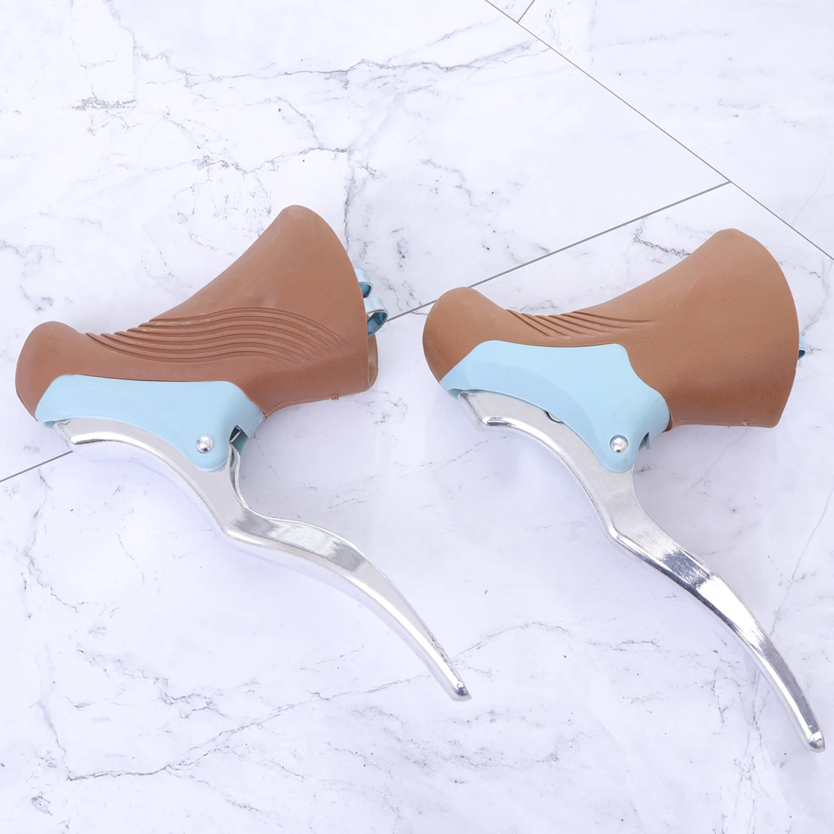 

1 Pair of Aluminum Alloy Handlebar Brakes Brake Handle Brake Lever for Fixed Gear Road Bike (Coffee)