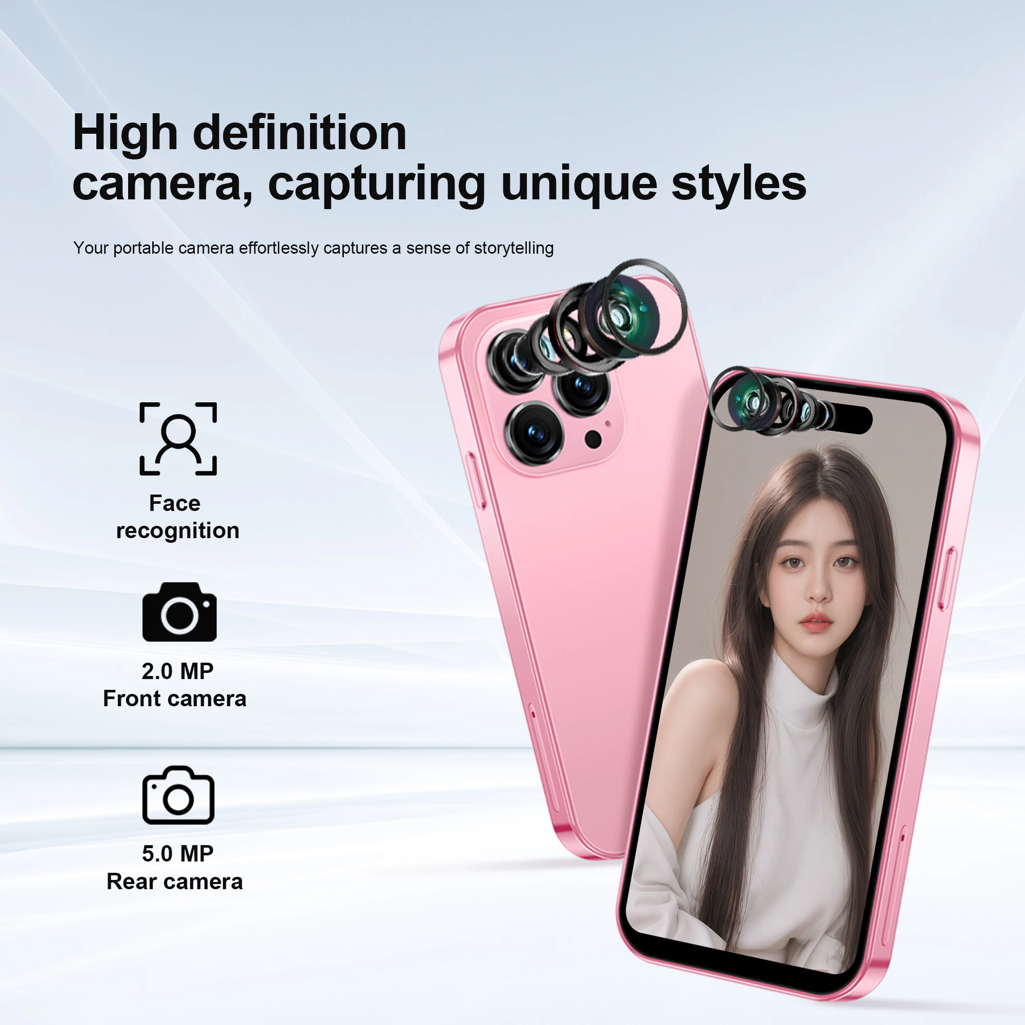 สมาร์ทโฟน SERVO S16 MINI Card รองรับ 3G WCDMA ระบบปฏิบัติการ Android 10.0 หน่วยความจำ 2GB+16GB พร้อม Play Store, WiFi, ปลดล็อคด้วยใบหน้า, หน้าจอ 4.0 นิ้ว ขนาดเล็ก น่ารัก