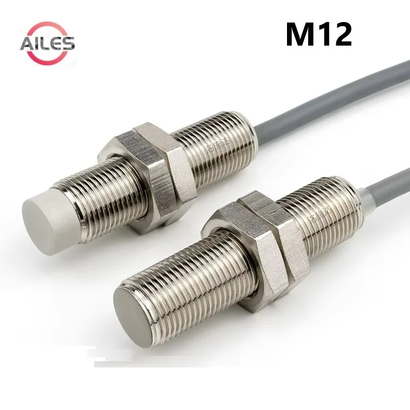 

M12 Inductive Sensor Switch with Thread without Thread NPN PNP 3Wires Proximity Switches NO NC 2mm 4mm 6mm 8mm 10mm