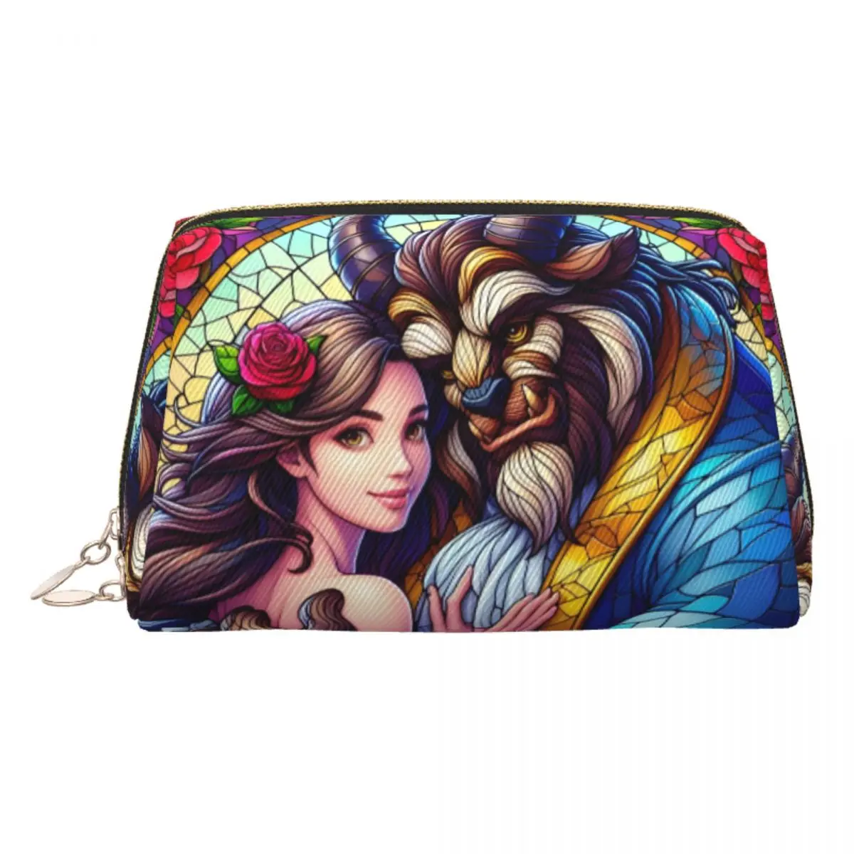 

Женская косметичка Belle Beauty And The Beast в стиле манга, милая большая вместительная косметичка для хранения косметики, косметички