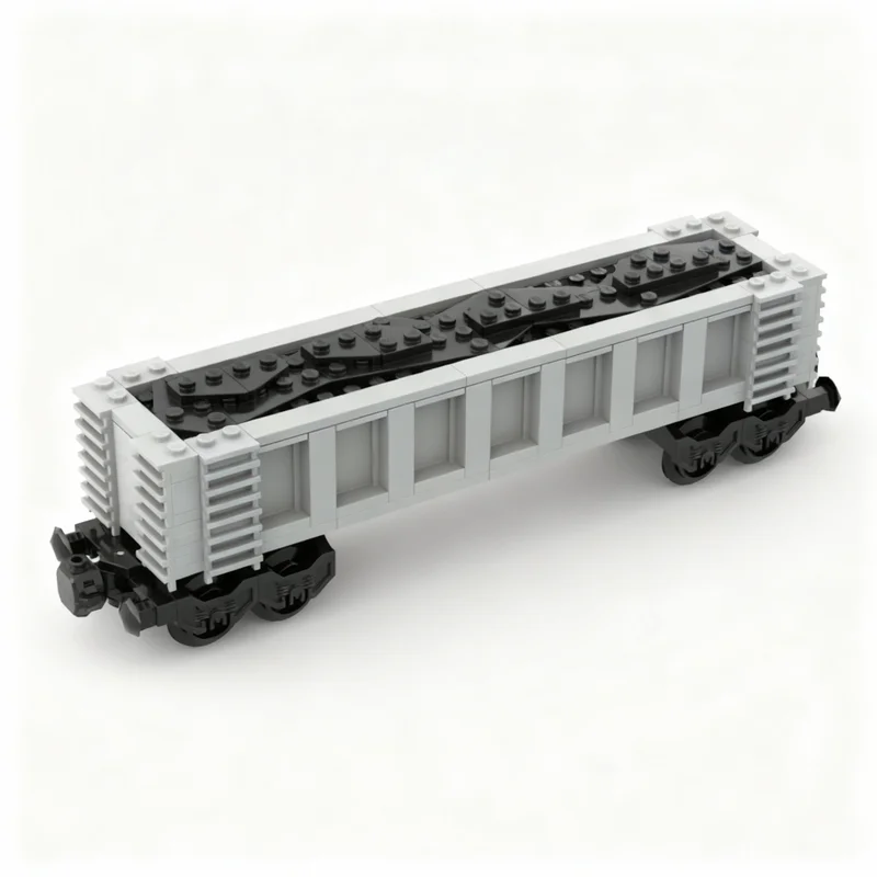 177pcs MOC Gondola Car Railway Train Model Building Blocks Home Decor Desk Display Shelf Accent Creative Office Gift For Adults
