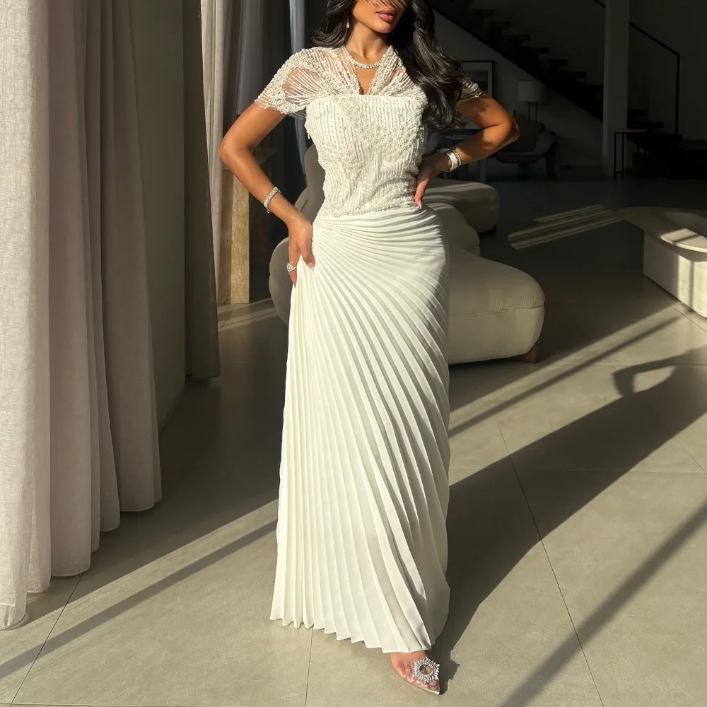 

Customized Formal Chiffon Sequined Beading A-line V-neck Long Dresses Bespoke Occasion Homecoming Chinese Style