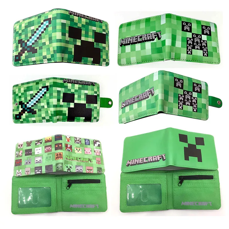 

New Popular Games Minecrafts Theme Zero Wallet Student Male Female Personalized Creative Snap Wallet Holiday Gifts