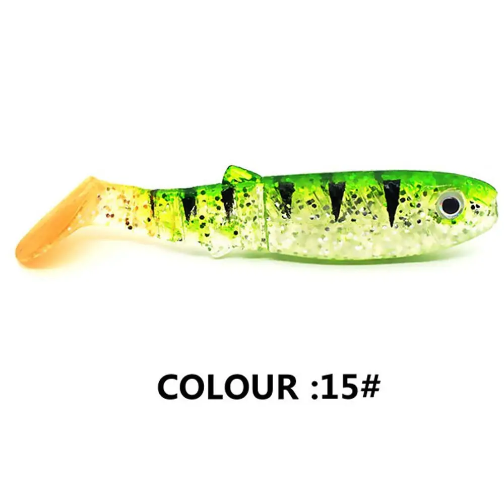 5PCS Fishing Tackle 8cm/6g T-tail Wobblers Worm Artificial Soft Lures Silicone Pesca Minnow Bass Lure Fresh Water