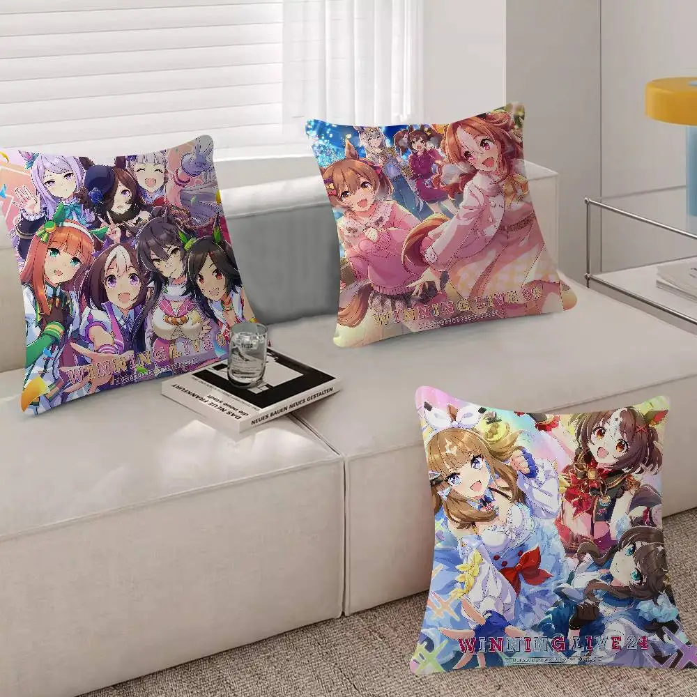 Anime P-Pretty D-Derby Pillow Case Fashion Square Pillowcase Bedroom Sofa Room Ins Decoration Leisure