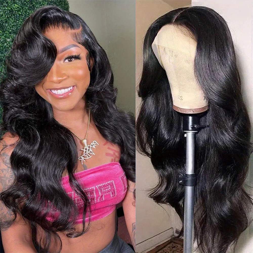 

Human Hair Lace Wig Body Wave 4x4 Lace Closure Wig Pre Plucked Brazilian Remy Human Hair Curly 13x6 HD Frontal Lace Front Wigs
