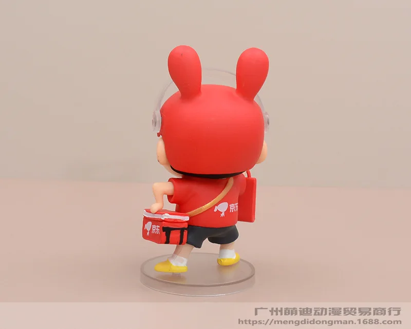 Figurines d'action Crayon Shin-Chan, 12cm, livraison rouge pour homme à emporter, décoration de voiture, modèle de poupée, jouets pour enfants, cadeau