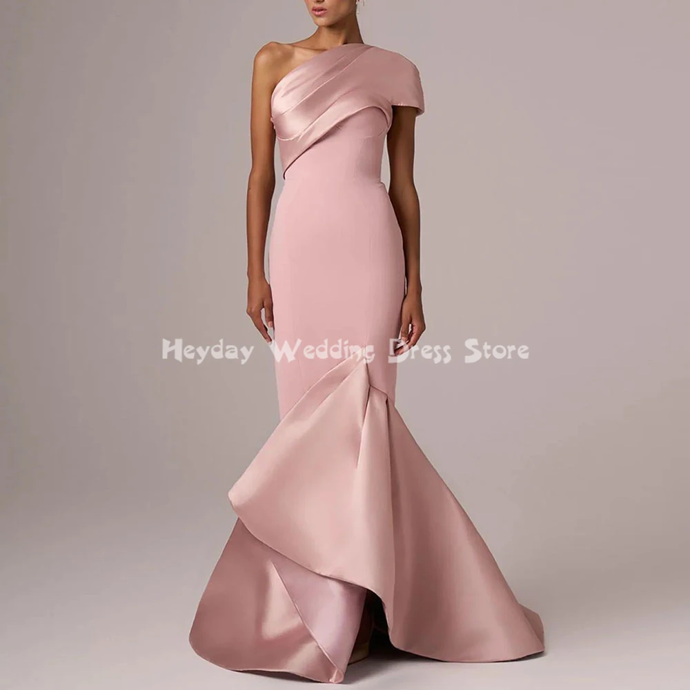 

Heyday Customized Women's One-shoulder Draped Mermaid Luxury Evening Dresses With Sleeveless Floor-Length Elegant Dresses 2025