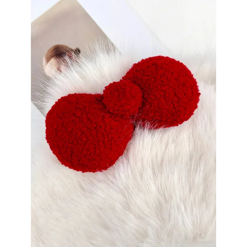 Kawaii Hello Kitty Cartoon Sweet Bow Plush Hat Winter Women Anime Sanrio Girly Heart Cute Warm and Ear-Protecting Lei Feng Hat