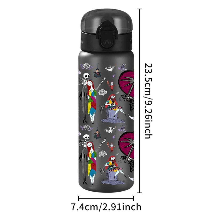 1pc disney, crânio, padrão de natal 26oz garrafa de água de plástico, copo de água esportes ao ar livre presente de aniversário/regresso a casa