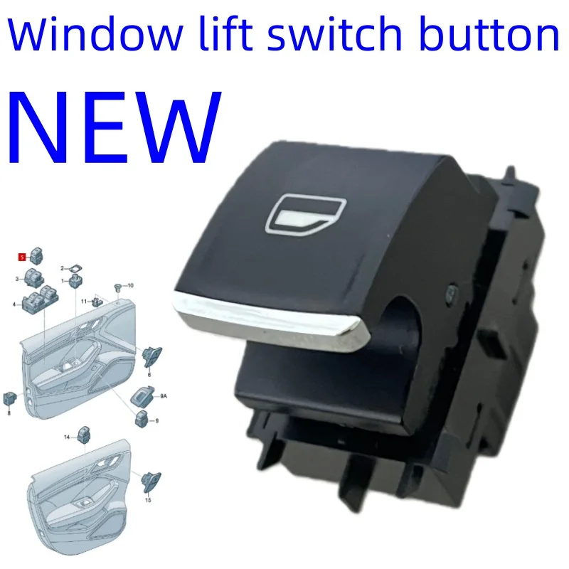 NEW Automatic lift switch button Applicable to Terramar (CUPRA) Leon (SEAT & CUPRA) Leon (SEAT) 5G0959855A 5G0959855M 5G0959855B