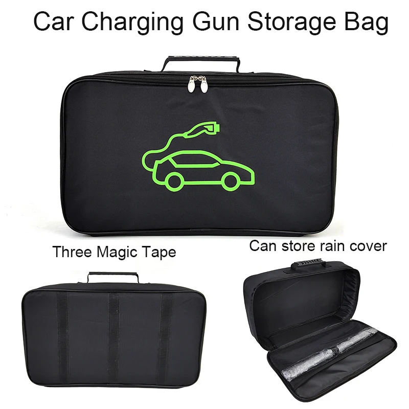 

Portable Charging Gun Bag For New Energy Vehicles Car Charger Bag Car Flame-retardant Charging Gun Storage Bag Auto Accessories
