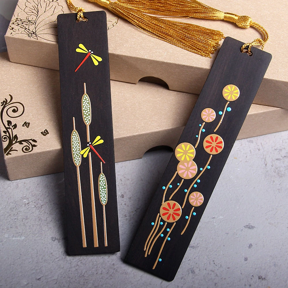 

Quality Painted Bookmarks Creative Wooden Bookmark Durable Aesthetic Stationery Funny Reading Accessories Book Lover Gifts