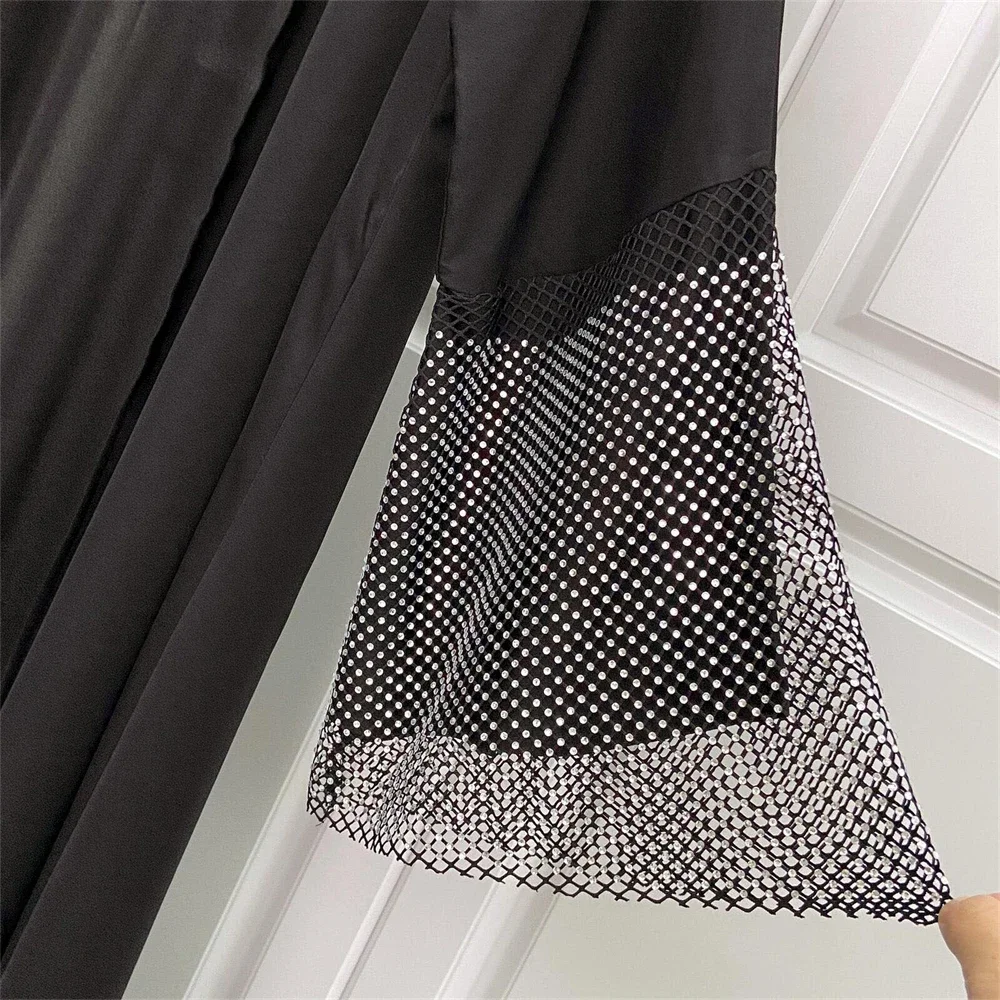 Ramadán negro abierto Kimono Abaya Kaftan Turquía Islam vestido musulmán ropa de oración mujeres Kebaya Djellaba bata femenina Musulmane