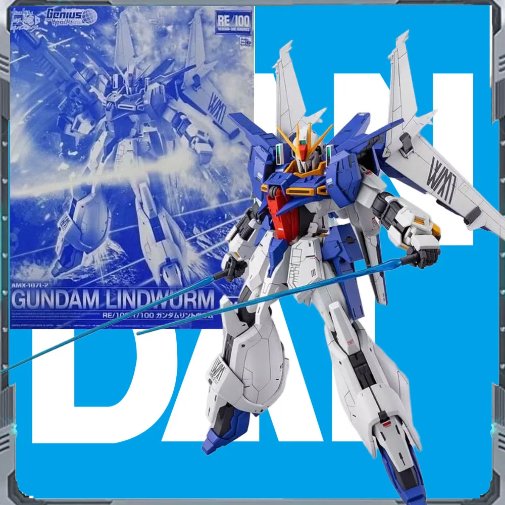 

Bandai Genuine Model Kit PB RE/100 GUNDAM LINDWURM Anime Action Figure Assembly Model Toys Gifts