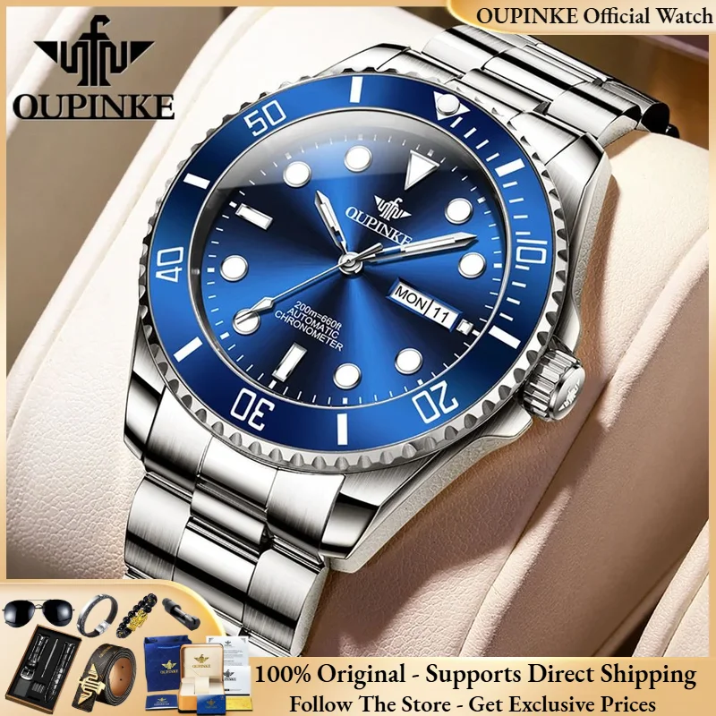 

OUPINKE 3205 Men Watch Diving Series All Automatic Mechanical Watch Waterproof Brand Original Luxury Men Japanese Movement Watch