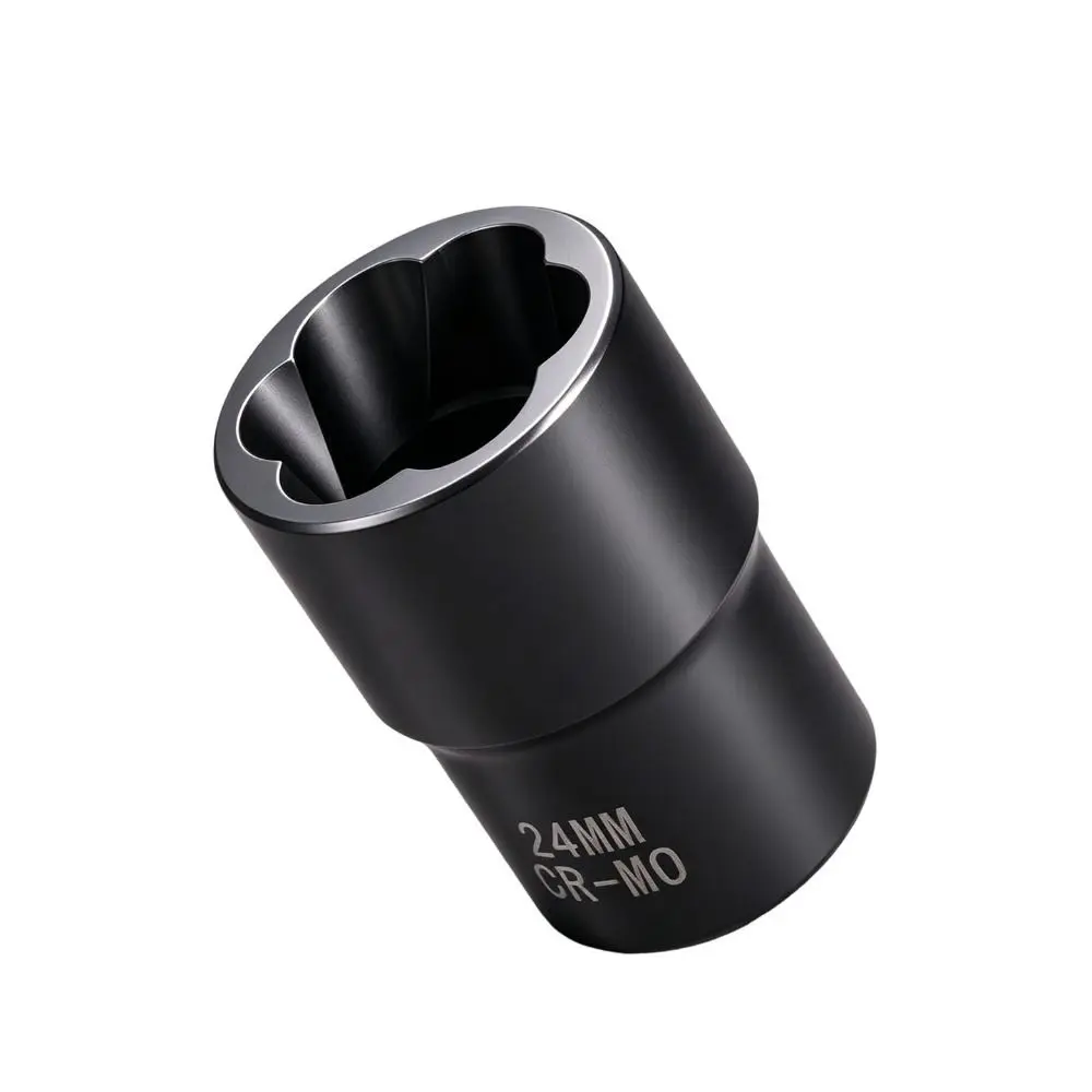 High-Hardness Lug Nut Remover High-Torque 1/2 17-24mm Damaged Bolt Extractor Nonslip Texture Bolt Extractor Tool