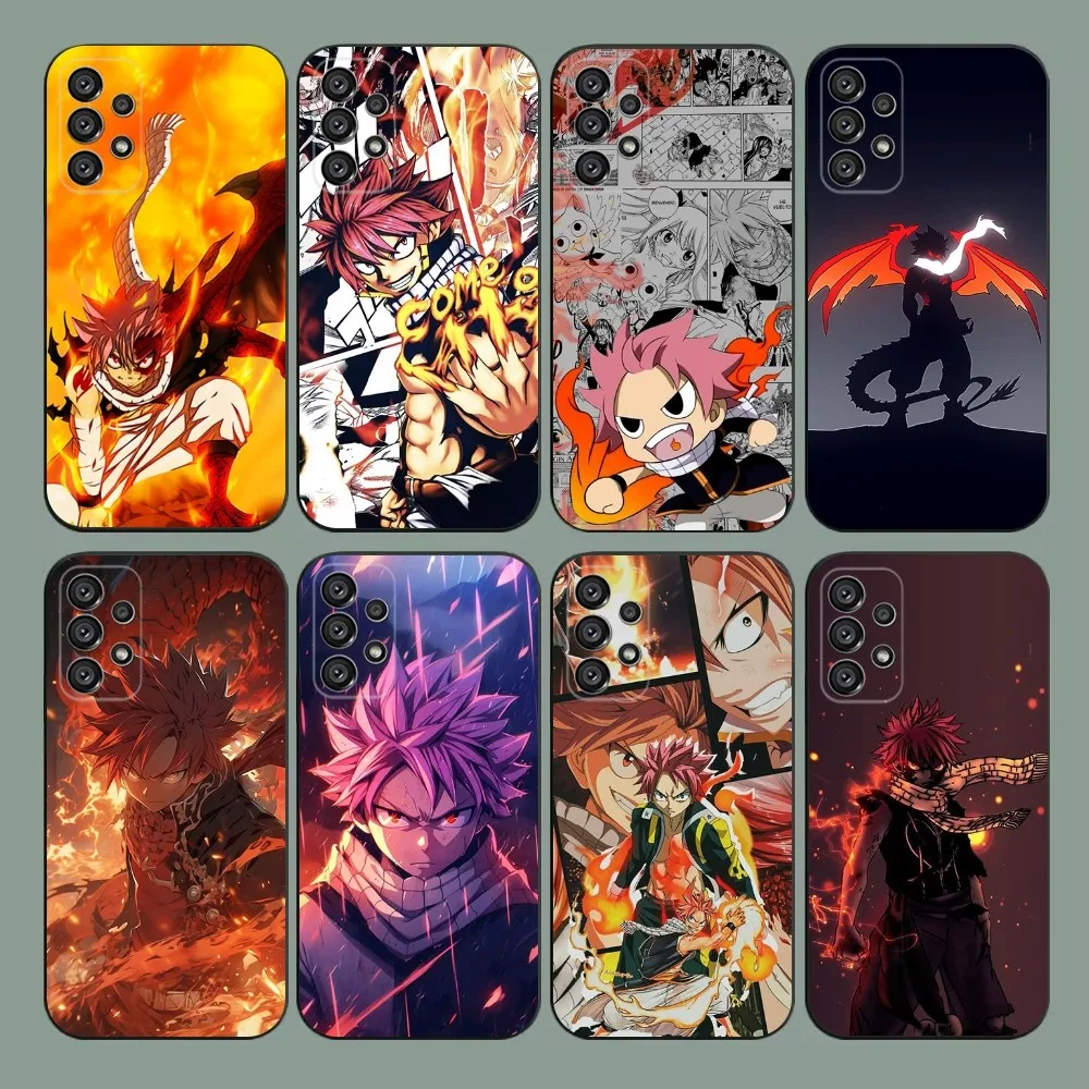 Anime Natsu Dragneel Phone Case For Samsung Galaxy A20,A21s,A22,A31,A32,A52,A53,A72,73,A80,A91 Soft Black Cover