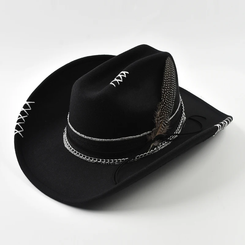 

Original Design Vintage Western Cowboy Hat for Men Women Handmade Gentleman Cowgirl Jazz Hats Sombrero Hombre
