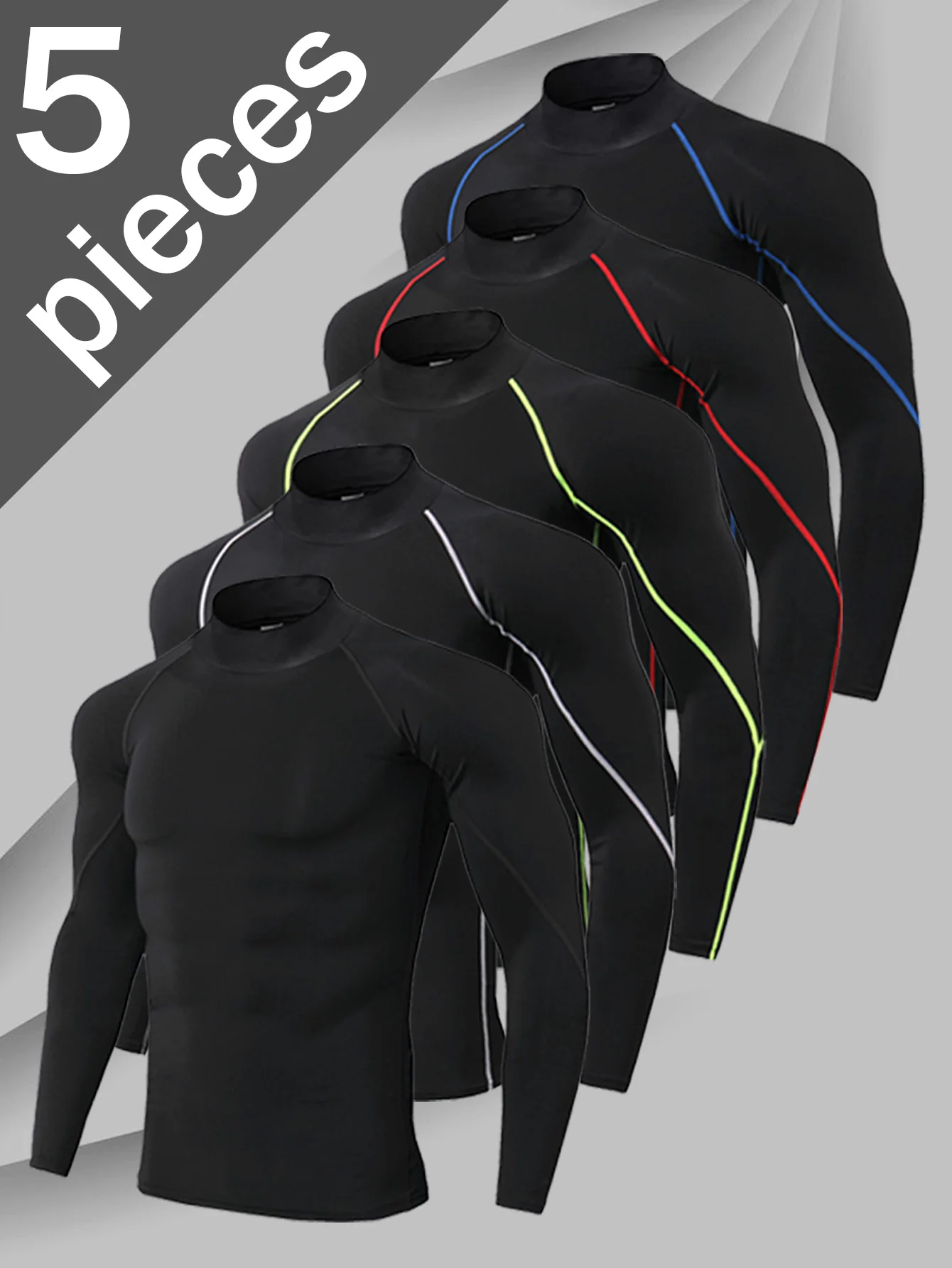 

High-elastic training bodysuit for men, long sleeves, basketball-specific, quick-drying, athletic, running, fitness, track and f