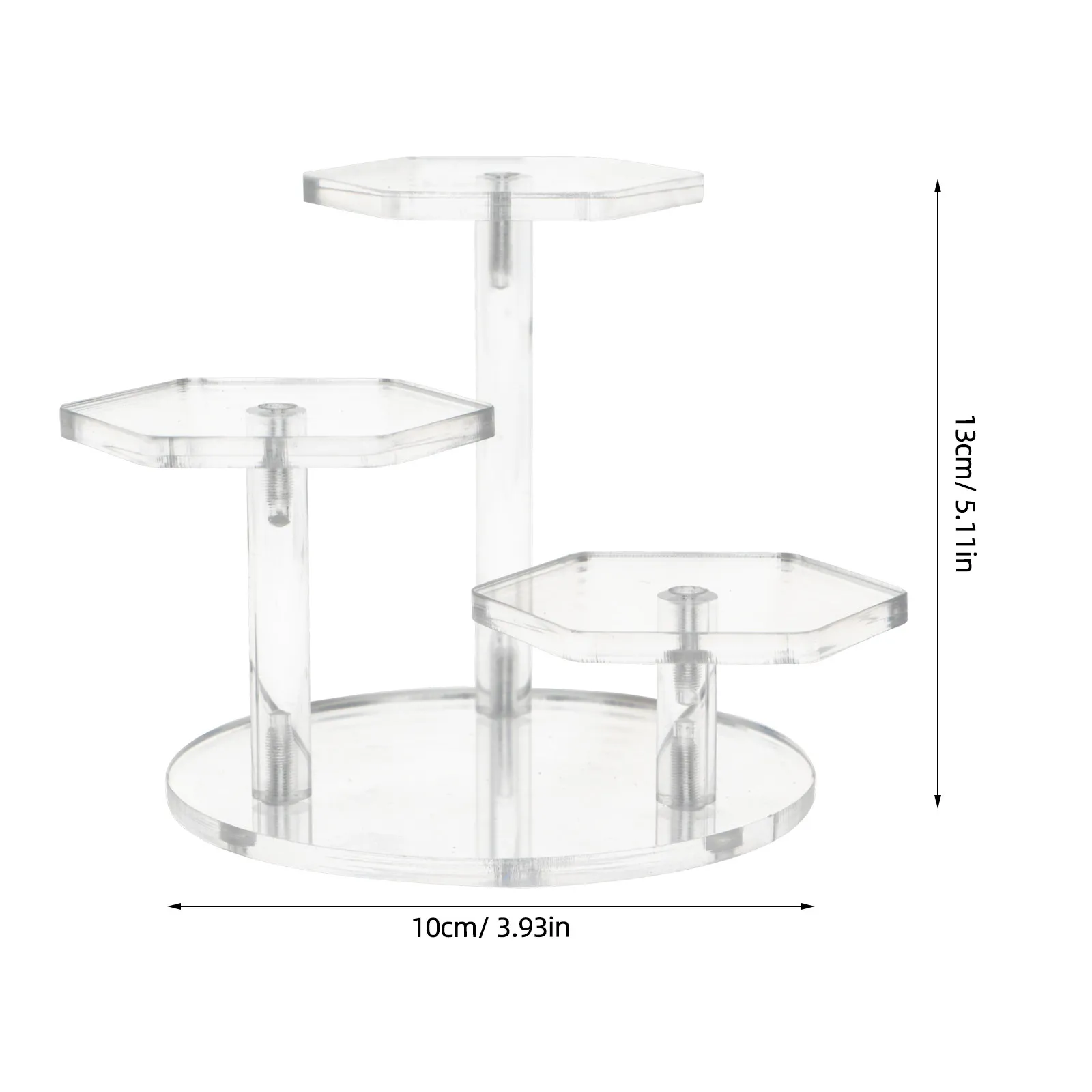 1Pcs Clear Acrylic Ladder Display Rack 4-Tier for Jewelry Collection Home Decor Living Room Bedroom Study Space Saving Riser