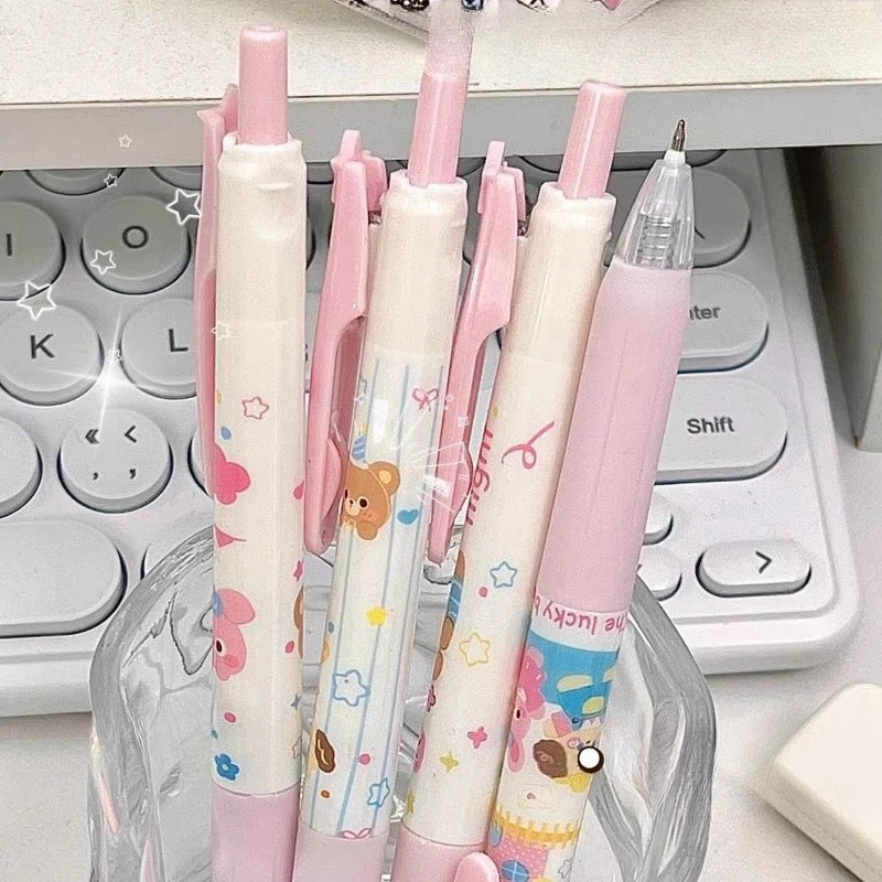 

Kawai Cute Pet Party Press Cartoon High Looking Girl Niche Quick Drying Durable Load Reducing Neutral Brush Question Gel Pen