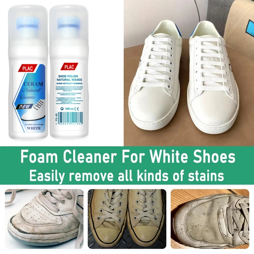 White Shoes Cleaner Yellow Edge Dirt Stain Removal Whiten Refreshed Polish White Shoes Foam Clearning Free-Wash Shoes Whitener