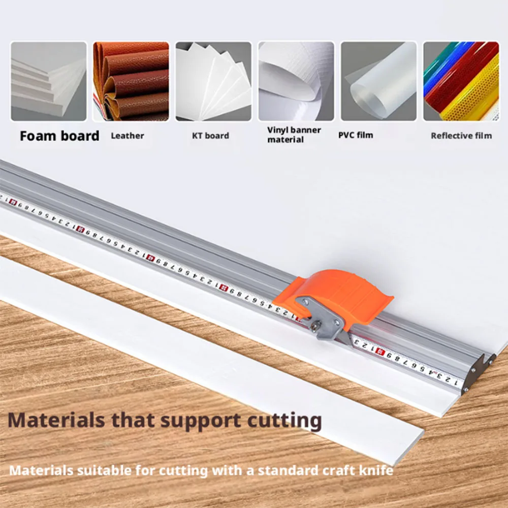 70cm Manuelles Schneidlineal Geeignet für KT-Platten und PVC-Platten, Rutschfeste Schneidpositionierungsschiene aus Aluminiumlegierung, Holzbearbeitung – Detail 4