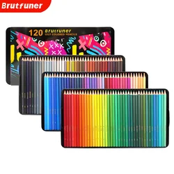 Brutfuner-Crayons à documents huileux, 72/120 couleurs, carrés, pastel cheminée, pour dessin, croquis, artistes, étudiants, 18 boîtes