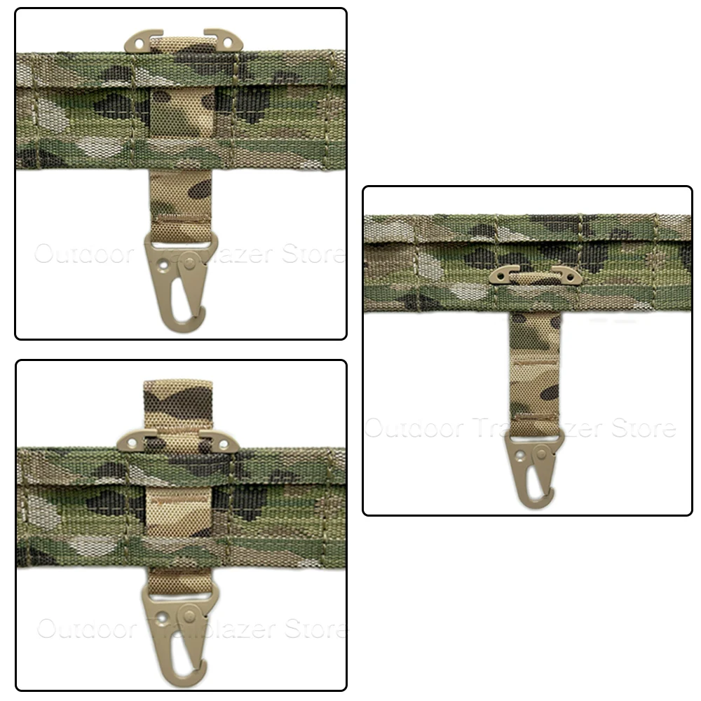 Taktische Clash Haken T-Mount Z-Schnalle Molle Gurtband Clip Olecranon Metall Outdoor Kummerbund Gürtel Jagd Weste Zubehör – Detail 10