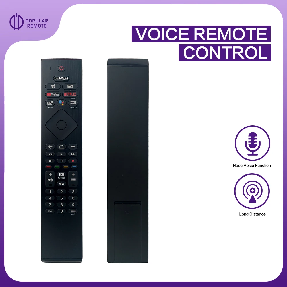 Voice Remote Control  For Philips 8500 series Ambilight 4K UHD LED Android TV 55OLED805 55OLED805 65PUS8505